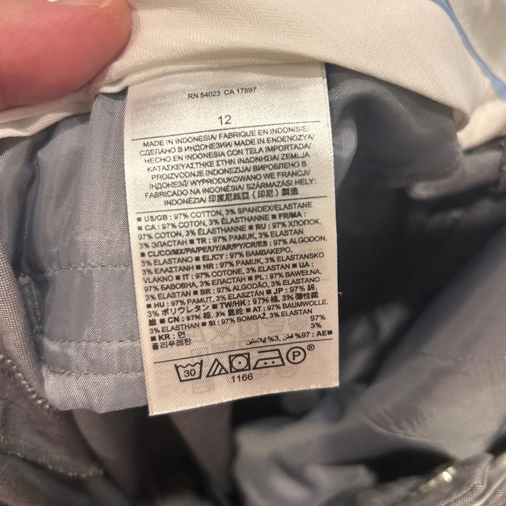 Banana Republic Martin Fit Gray Ankle Pants‎ Women's Size 12 Career Casual